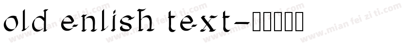 old enlish text字体转换